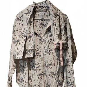 Sleep Sense-Portuguese Flannel-2pc-ski Resort Print-Pajama Set-Soft-XL-EUC